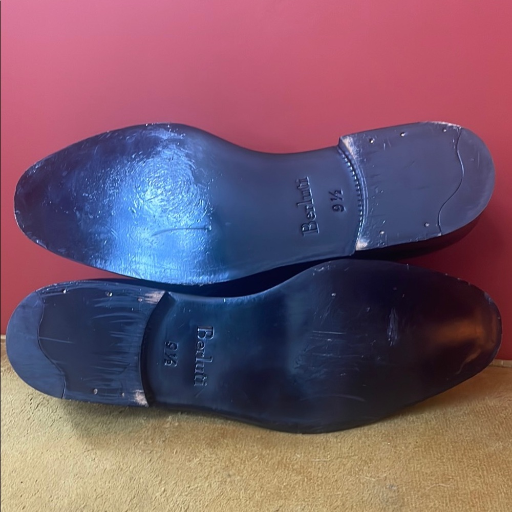 Berluti "Men's" 9.5 Black Leather oxfords - Picture 7 of 7